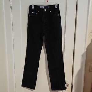 Express Women's Black Boot Cut Vintage Mom Jeans Size 3/4